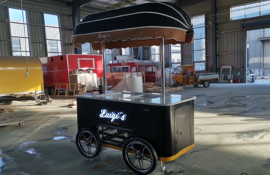 italian ice cream cart in stock