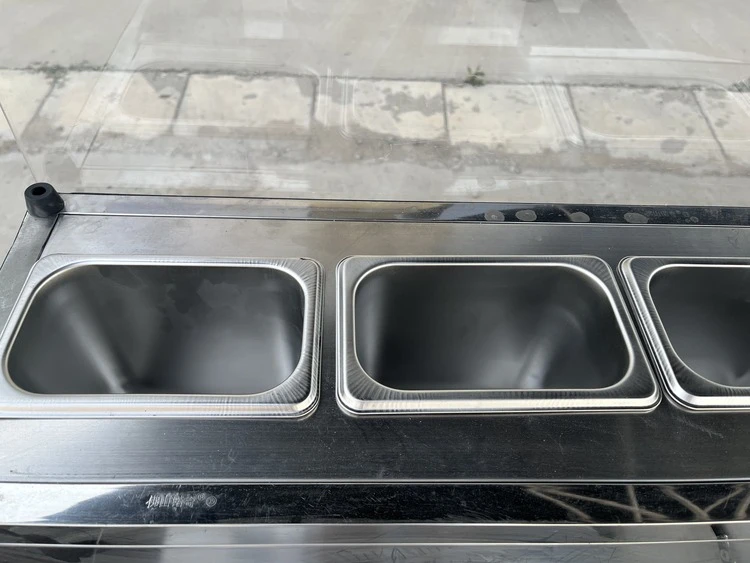 stainless steel food tubs of the food vending cart stainless steel food tubs of the food vending cart